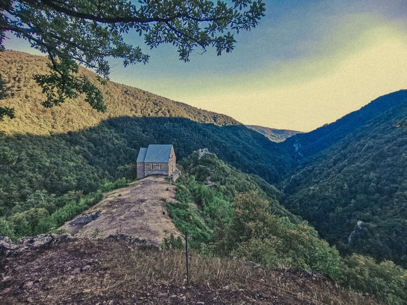 Bobovac, historical landscape in the hills near Mijakovići, central Bosnia