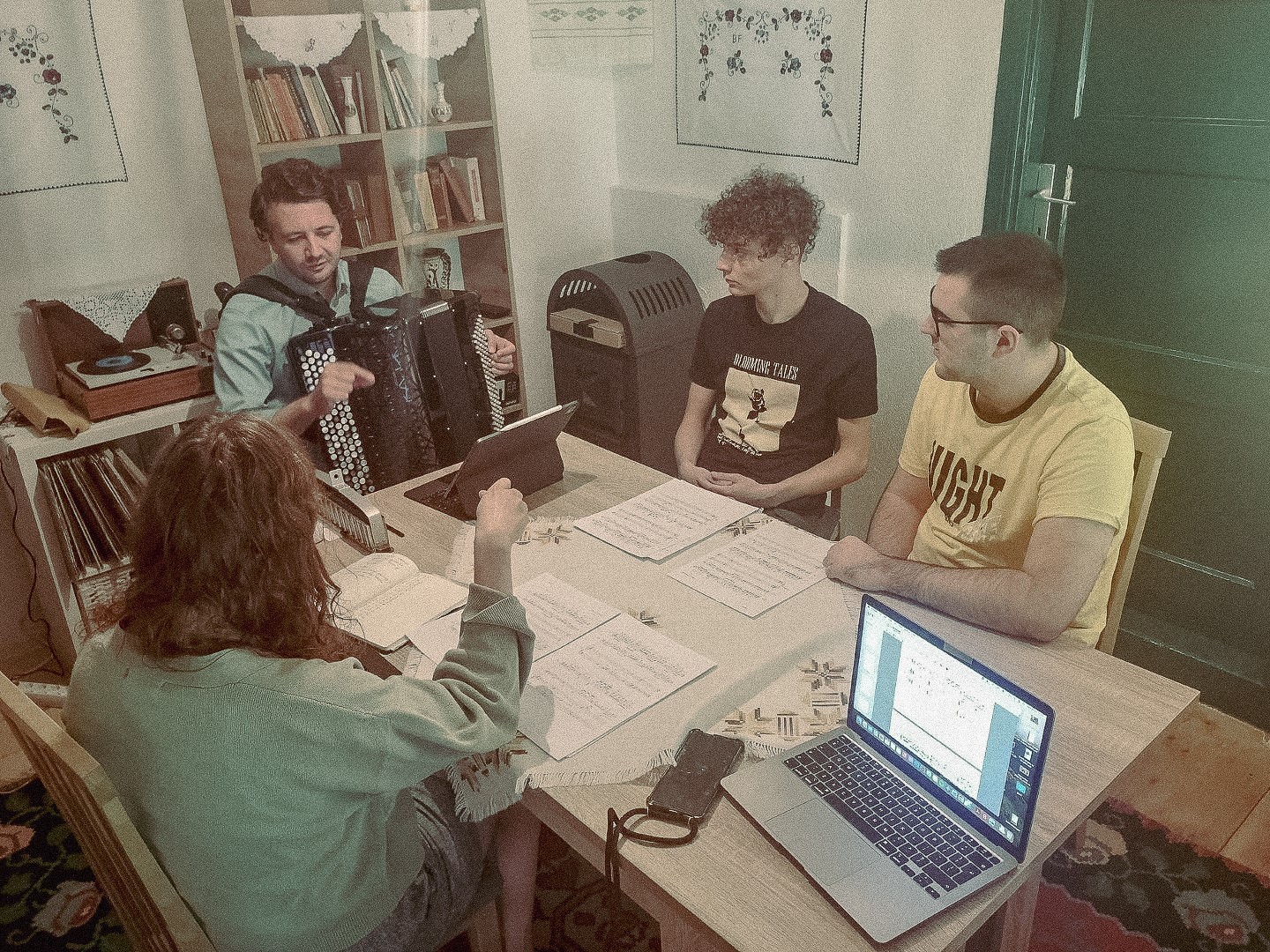 Accordion Hub participants with mentor Goran Stevanović