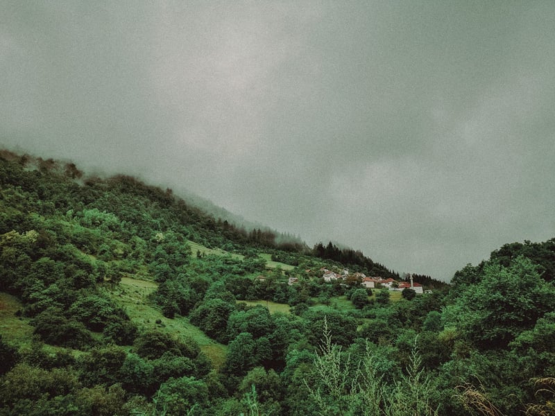View over Mijakovići village in central Bosnia